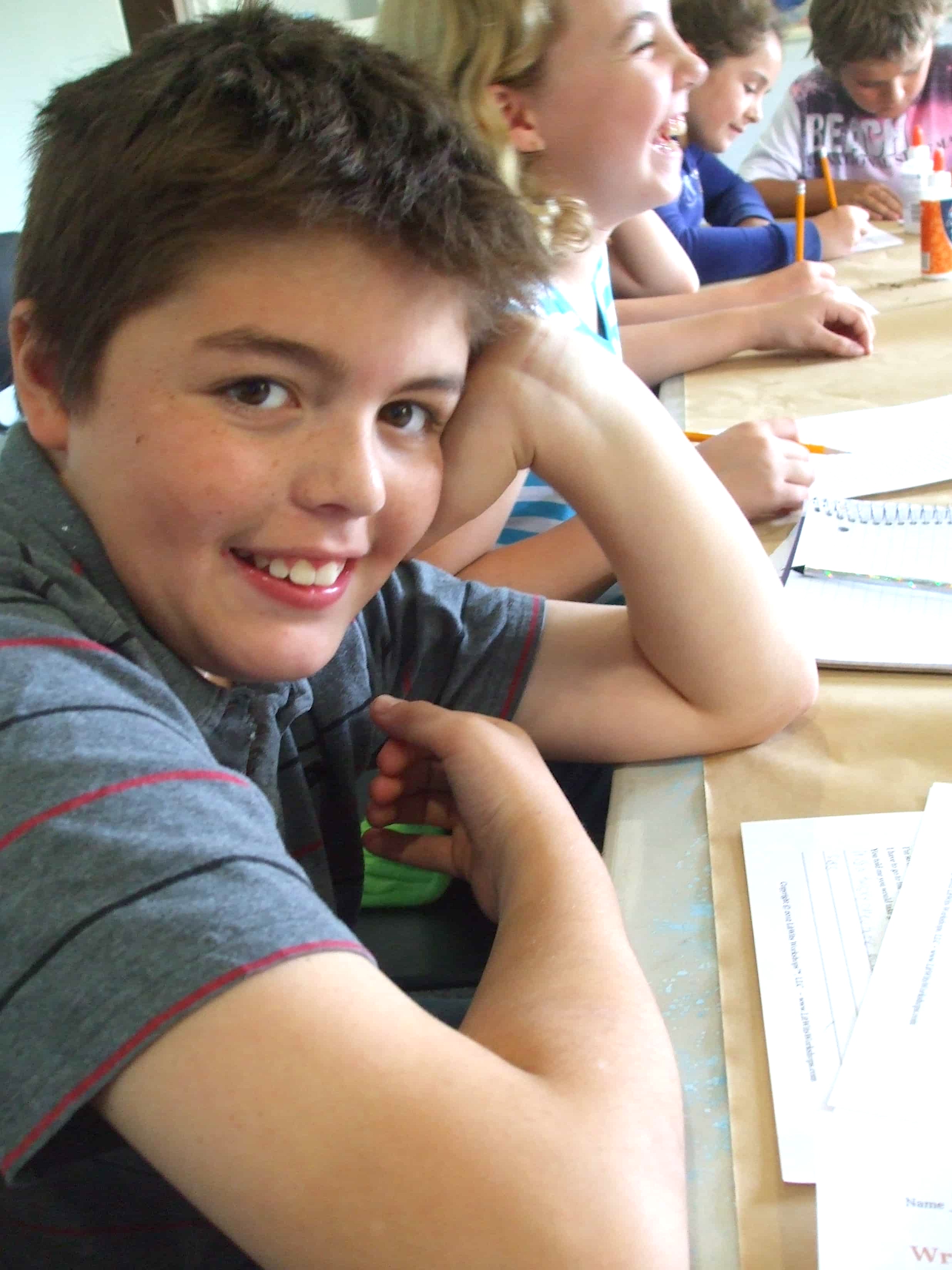 Child doing a mapping activity - a creative teaching idea from LitWits Workshops