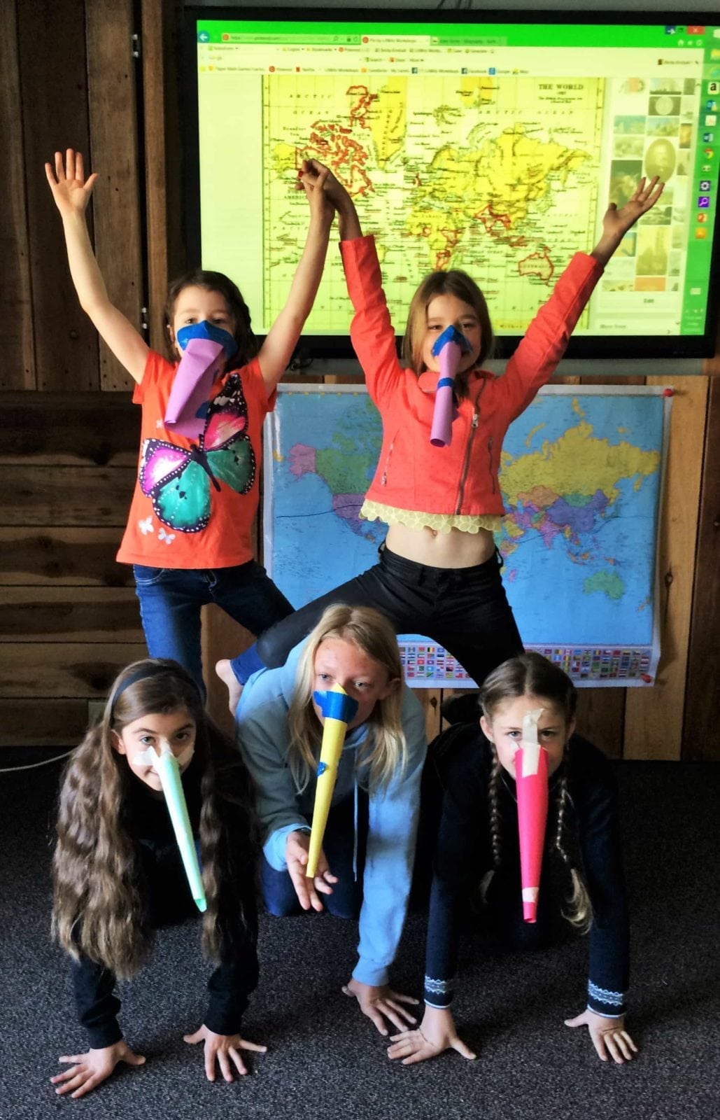 This is, of course the Long Noses of Yokohama, which your kids will BECOME on their tour Around the World in 80 Minutes!