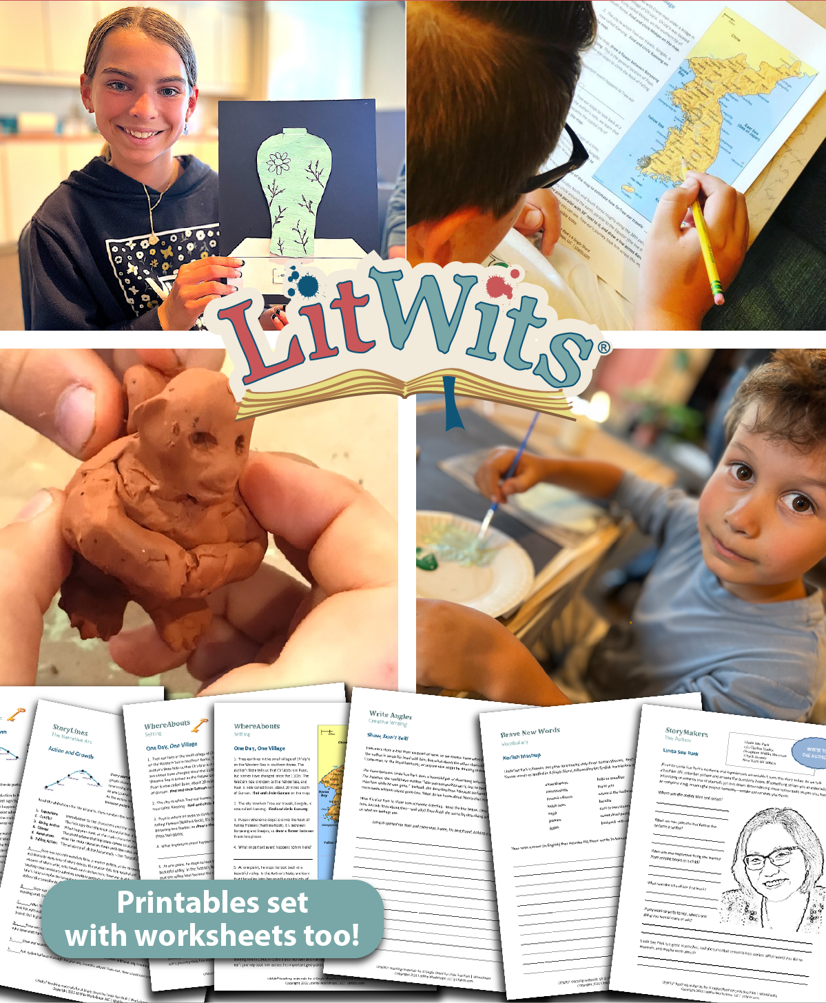 Activity ideas for teaching A SINGLE SHARD by Linda Sue Park  - Kids ages 7-12 having fun experiencing and making what the characters did.