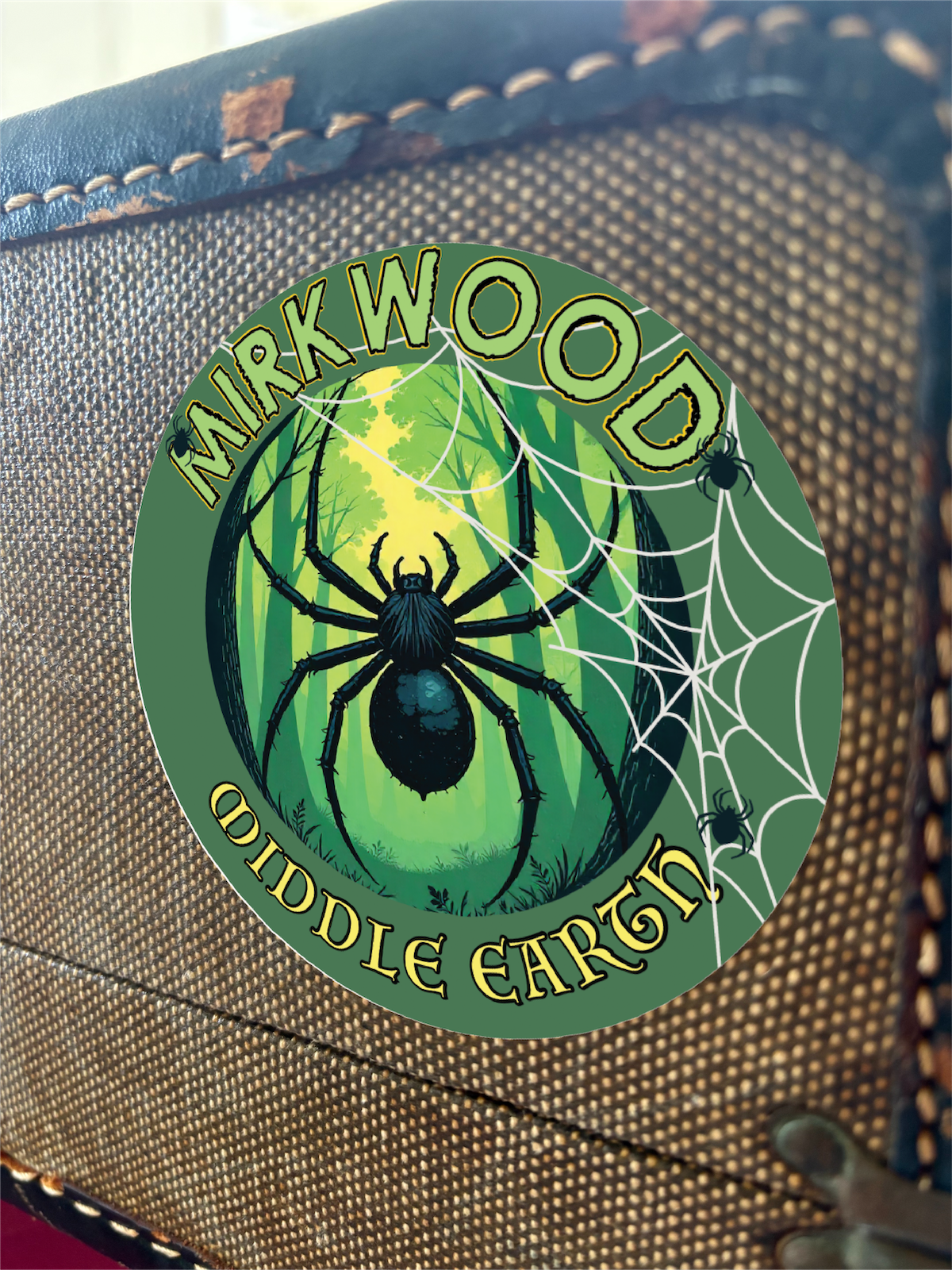 A travel sticker representing a reader's trip  through THE HOBBIT by J.R.R. Tolkien - a LitWits creative teaching idea