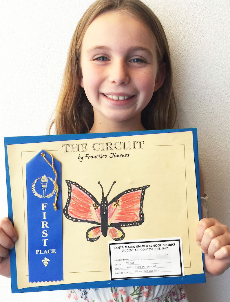 THE CIRCUIT by Francisco Jiménez - a child painting the Monarch butterfly like Francisco did - a creative teaching idea from LitWits Workshops