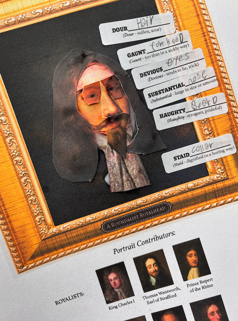 THE WITCH OF BLACKBIRD POND - Elizabeth George Speare - Roundhead Royalist Mashup - history and vocabulary activity - LitWits Workshops