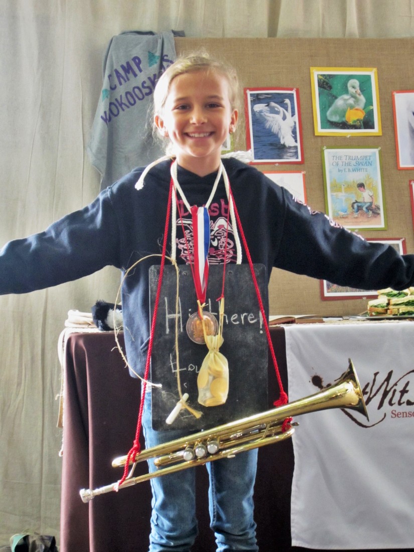 The stuff Louis wore around his neck - fun activity for teaching THE TRUMPET OF THE SWAN by E.B. White - LitWits Workshops