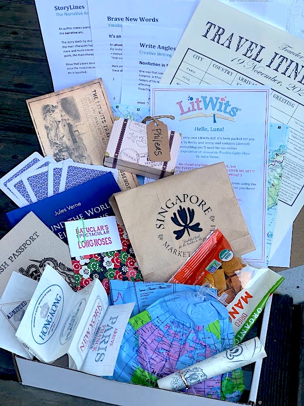 Have all kinds of fun getting kids Around the World in 80 Minutes! Jules Verne would be SO delighted.