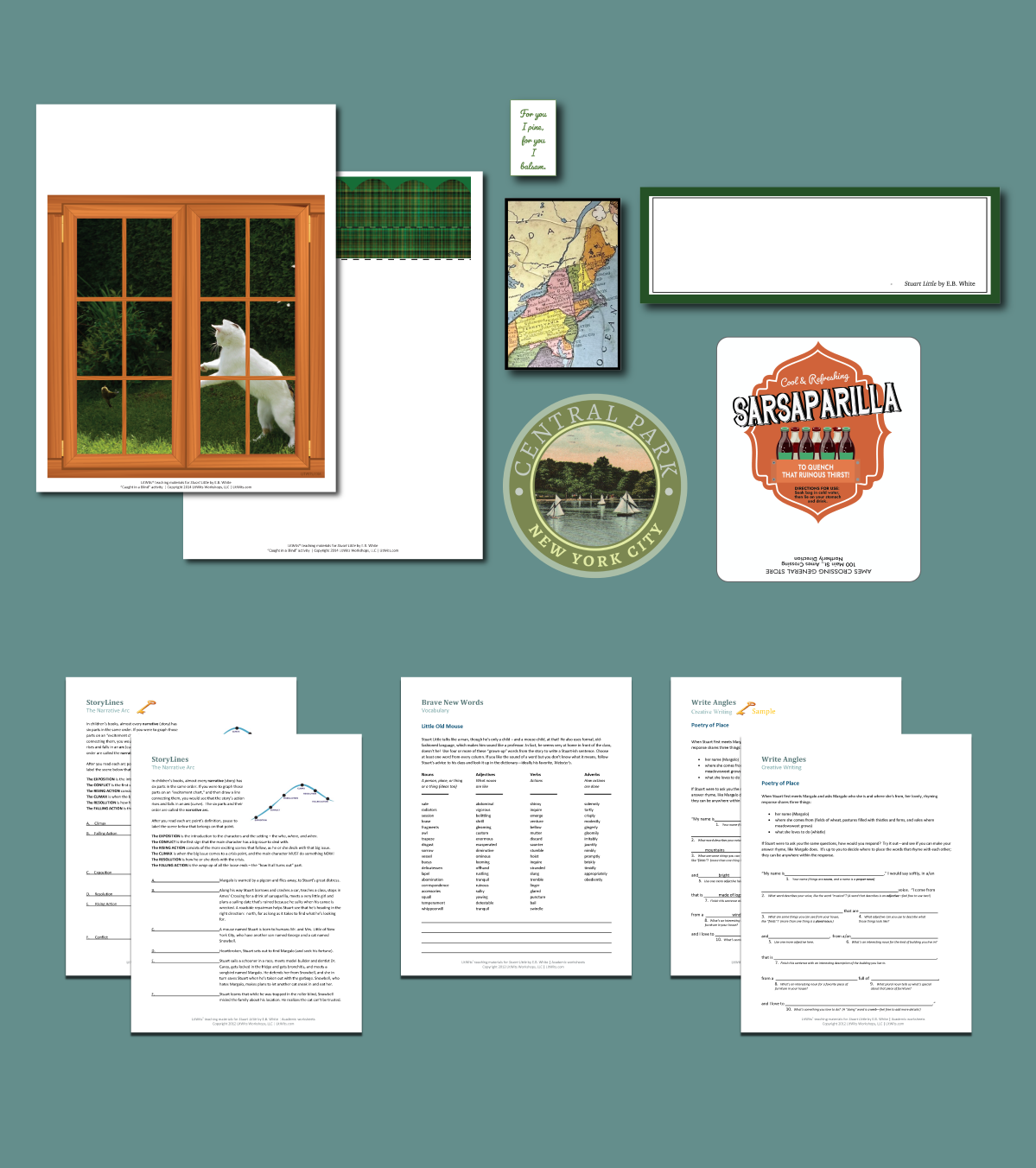 Preview of the LitWits Printables Set for STUART LITTLE by E.B. White