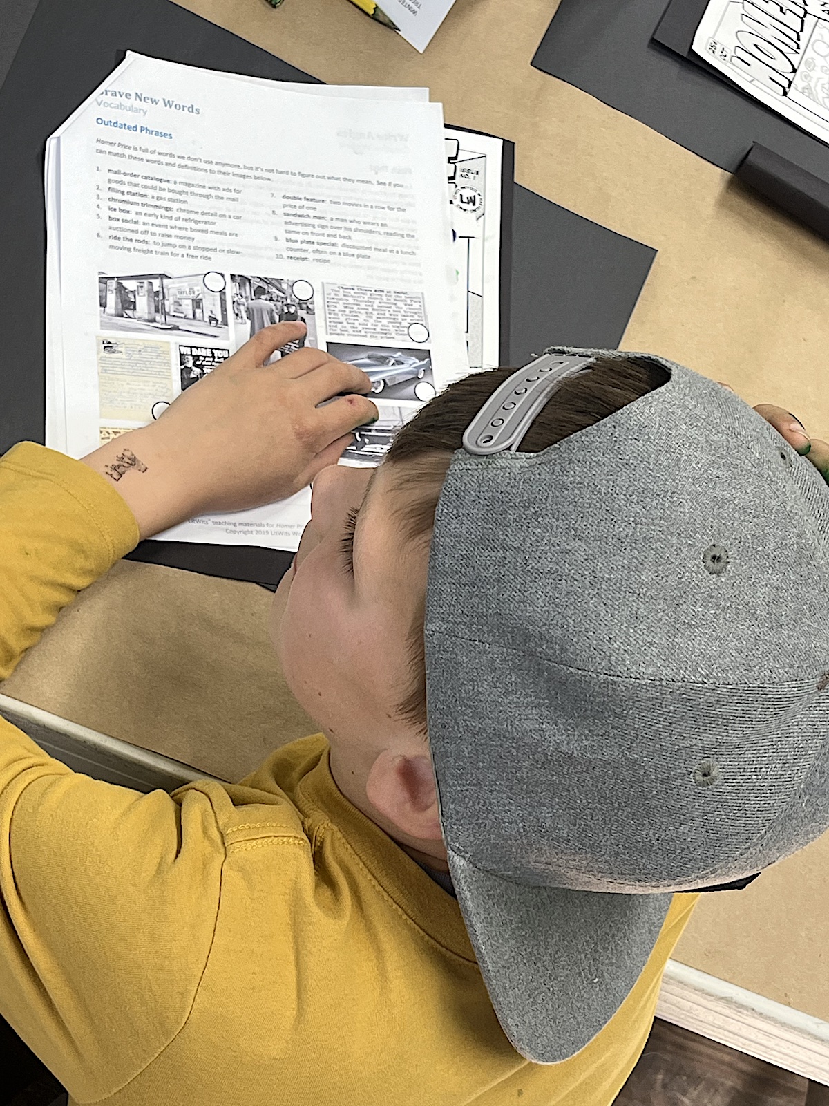 LitWits creative teaching idea for HOMER PRICE by Robert McCloskey - vocabulary worksheet